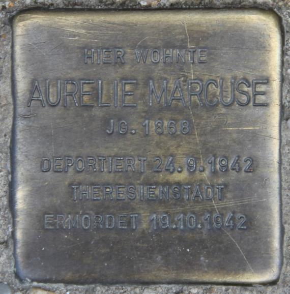 Stolperstein Bödikerstr 35a (Friedr) Aurelie Marcuse