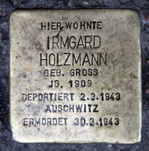 Stolperstein Bölschestr 25 (Frihg) Irmgard Holzmann
