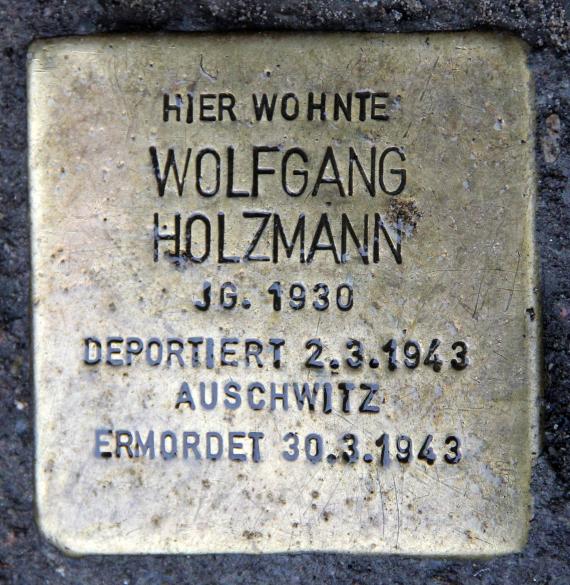 Stolperstein Bölschestr 25 (Frihg) Wolfgang Holzmann