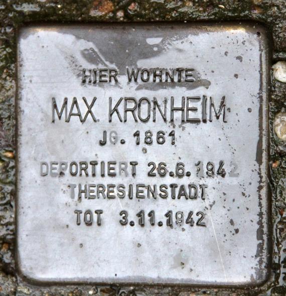 Stolperstein Bölschestr 46 (Frihg) Max Kronheim