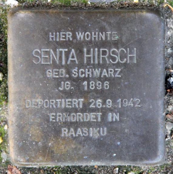 Stolperstein Bülowstr 4 (Schön) Senta Hirsch