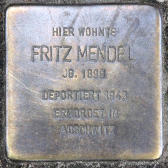 Stumbling Stone Bamberger Str 52 (Schöb) Fritz Mendel