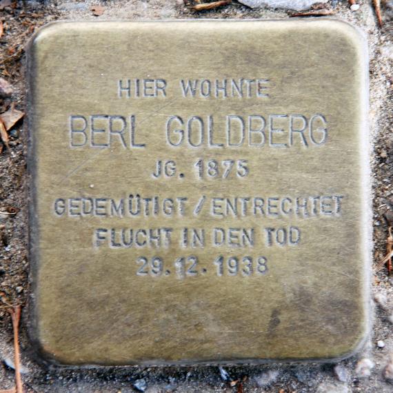 Stolperstein Barbarossastr 22 (Schön) Berl Goldberg