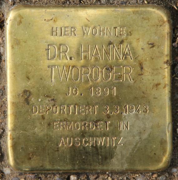 Stolperstein Barbarossastr 40 (Schön) Hanna Tworoger