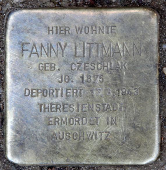 Stolperstein Barbarossastr 8 (Schön) Fanny Littmann