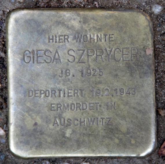 Stumbling Stone Barbarossastr 8 (Beautiful) Giesa Szprycer