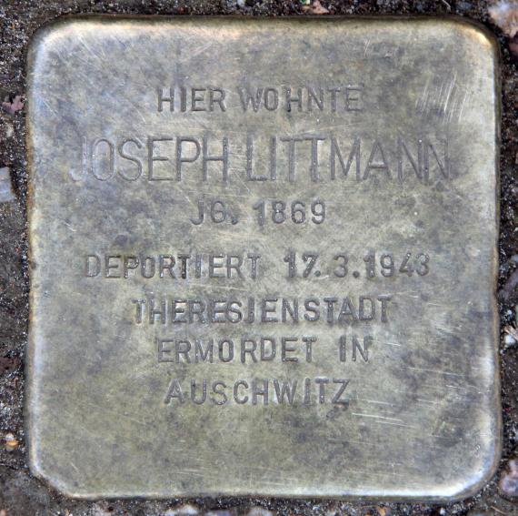 Stolperstein Barbarossastr 8 (Schön) Joseph Littmann