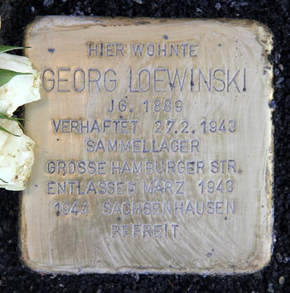 Stolperstein Barnimstr 18 (Frhai) Georg Loewinski