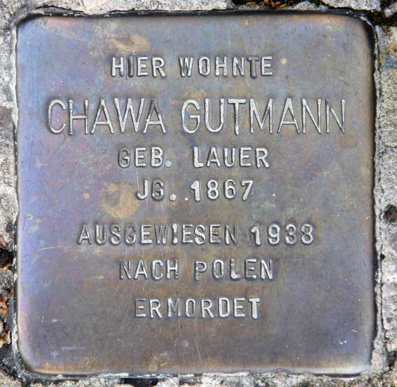 Stolperstein Barnimstr 38 (Frhai) Chawa Gutmann