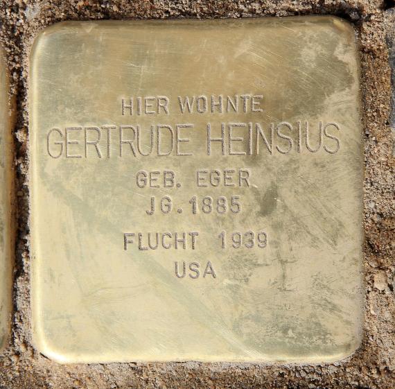 Stolperstein Baumschulenstr 90 (Baums) Gertrude Heinsius