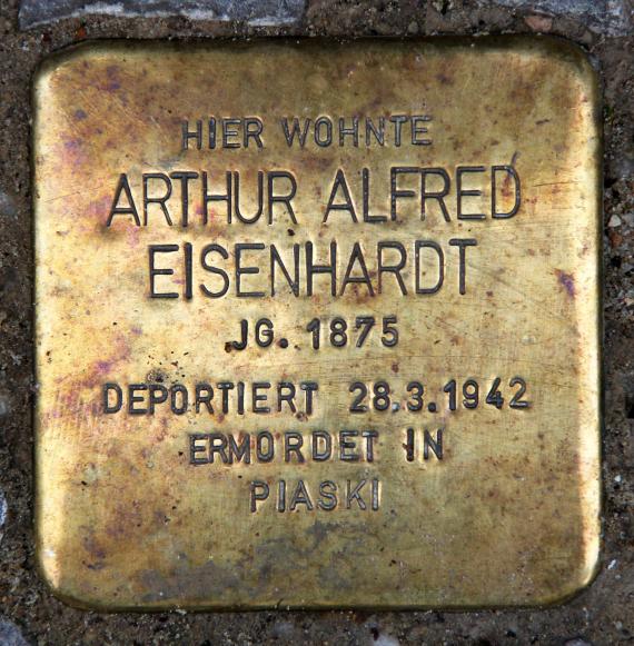 Stolperstein Bayerischer Platz 4 (Schön) Arthur Alfred Eisenhardt