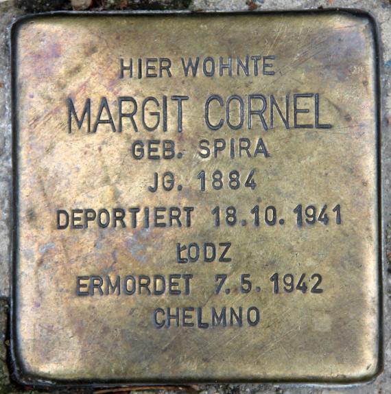 Stolperstein Bayreuther Str 34 (Schön) Margit Cornel