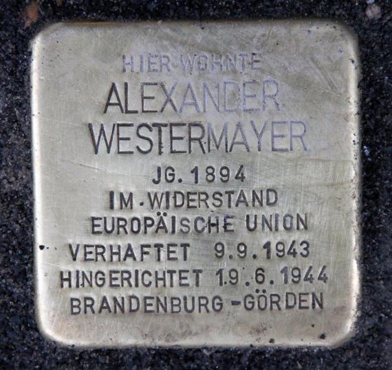 Stumbling Stone Bayreuther Str 41 (Schön) Alexander Westermayer