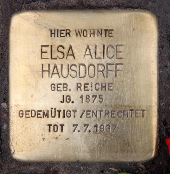 Stolperstein Bayreuther Str 42 (Schön) Elsa Alice Hausdorff