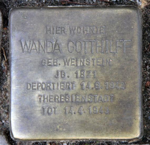 Stolperstein Beckerstr 2 (Schön) Wanda Gotthilff