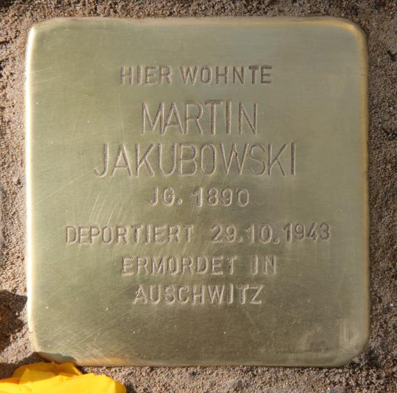 Stolperstein Beckerstr 5 (Schön) Martin Jakubowski