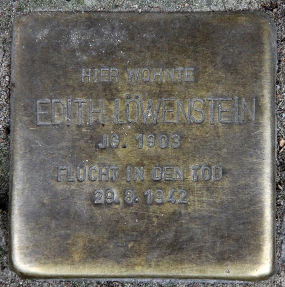 Stolperstein Belziger Str 37 (Schön) Edith Löwenstein