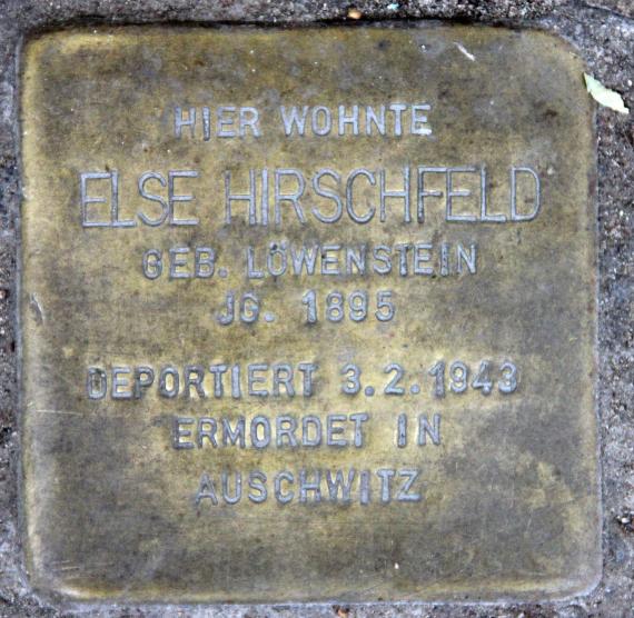 Stolperstein Belziger Str 37 (Schön) Else Hirschfeld