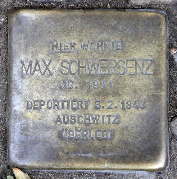 Stolperstein Belziger Str 37 (Schön) Max Schwersenz
