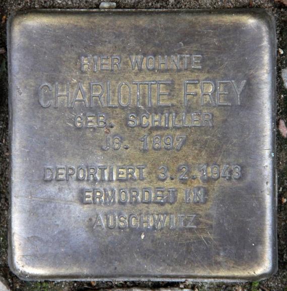 Stolperstein Belziger Str 39 (Schön) Charlotte Frey