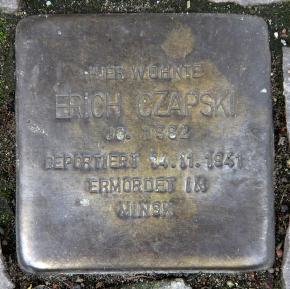 Stolperstein Belziger Str 39 (Schön) Erich Czapski