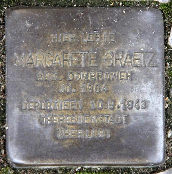 Stolperstein Belziger Str 39 (Schön) Margarete Graetz