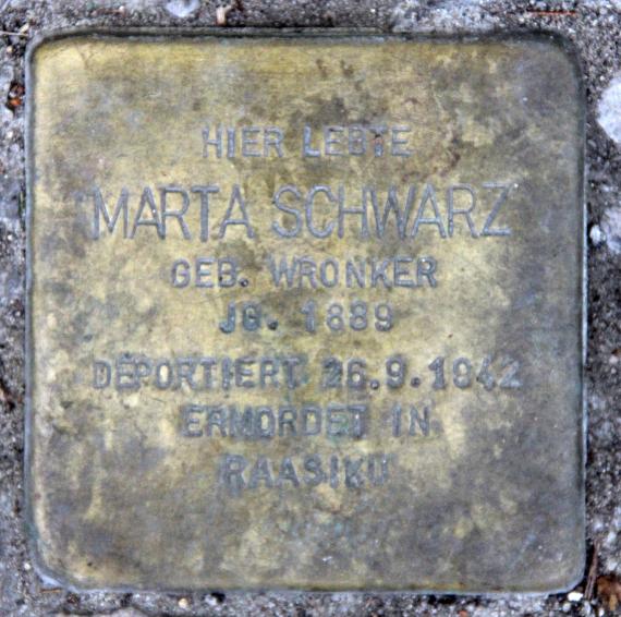 Stolperstein Belziger Str 39 (Schön) Marta Schwarz