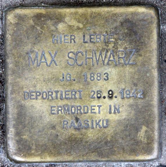 Stolperstein Belziger Str 39 (Schön) Max Schwarz