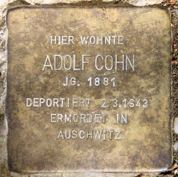 Stolperstein Berchtesgadener Str 35 (Schön) Adolf Cohn