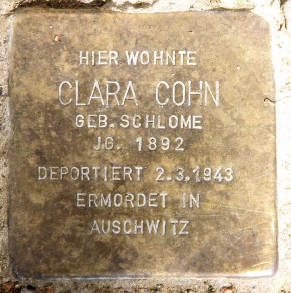 Stolperstein Berchtesgadener Str 35 (Schön) Clara Cohn