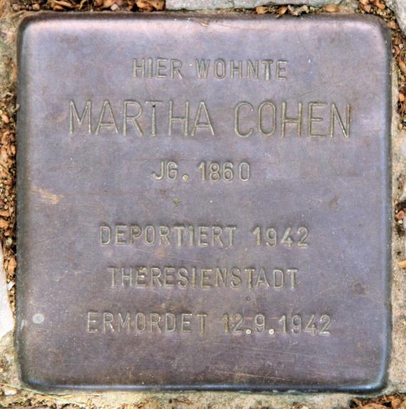 Stolperstein Berchtesgadener Str 37 (Schön) Martha Cohen