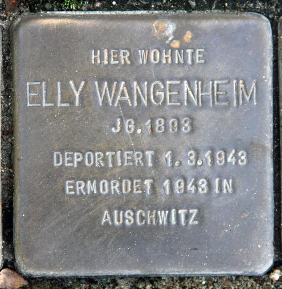 Stolperstein Berliner Str 20 (Hermd) Elly Wangenheim