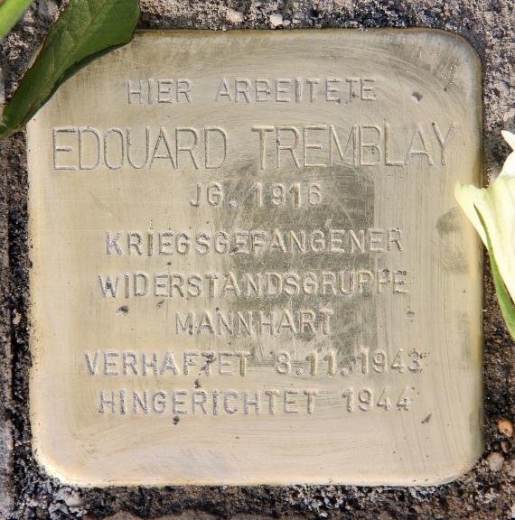 Stolperstein Berliner Str 26 (Tegel) Edouard Tremblay