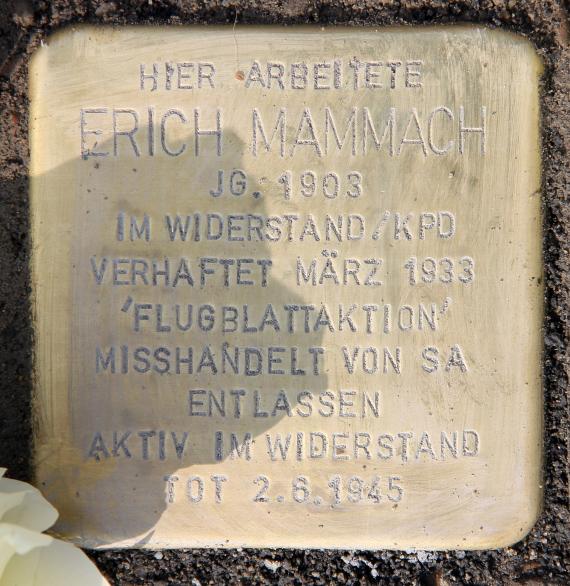 Stolperstein Berliner Str 26 (Tegel) Erich Mammach