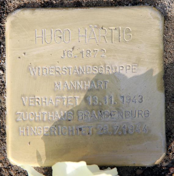 Stolperstein Berliner Str 26 (Tegel) Hugo Härtig
