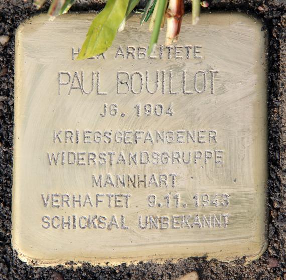 Stolperstein Berliner Str 26 (Tegel) Paul Bouillot