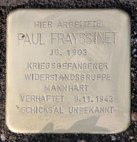 Stolperstein Berliner Str 26 (Tegel) Paul Frayssinet