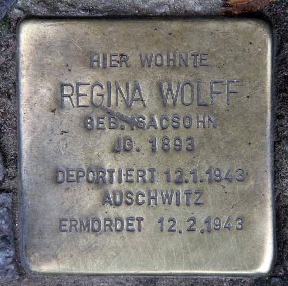 Stolperstein Berliner Str 7 (Tegel) Regina Wolff