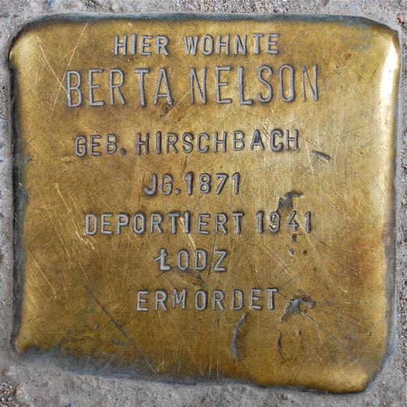 Stolperstein Berta Nelson Amsterdamer Straße 14 0040