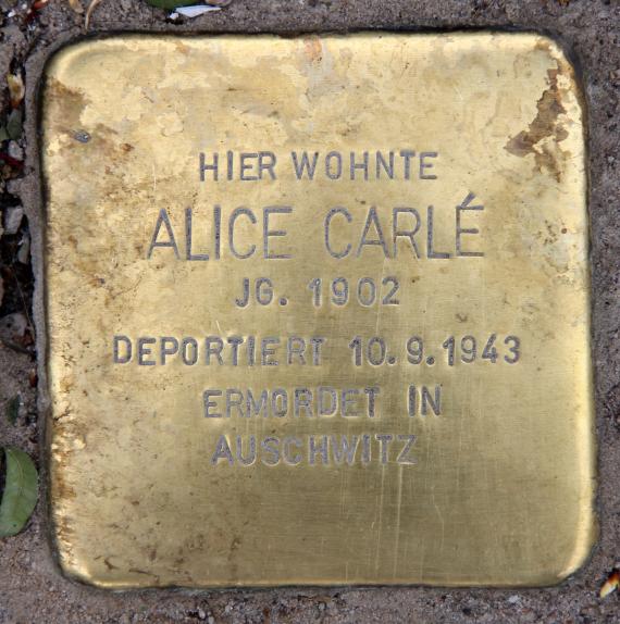 Stolperstein Beuthstr 10 (Mitte) Alice Carlé