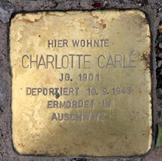 Stolperstein Beuthstr 10 (Mitte) Charlotte Carlé