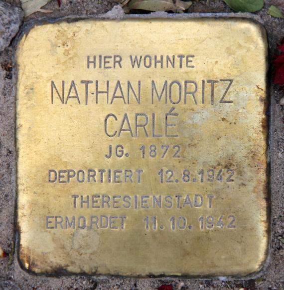 Stolperstein Beuthstr 10 (Mitte) Nathan Moritz Carlé