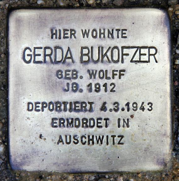 Stolperstein Bornepfad 4 (Hermd) Gerda Bukofzer