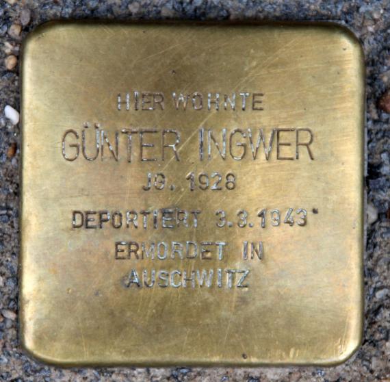 Stolperstein Boxhagener Str 118 (Frhai) Günter Ingwer