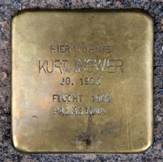 Stolperstein Boxhagener Str 118 (Frhai) Kurt Ingwer