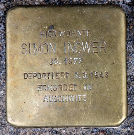 Stolperstein Boxhagener Str 118 (Frhai) Simon Ingwer
