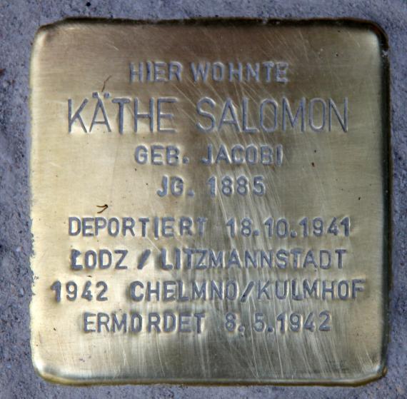 Stolperstein Boxhagener Str 28 (Frhai) Käthe Salomon