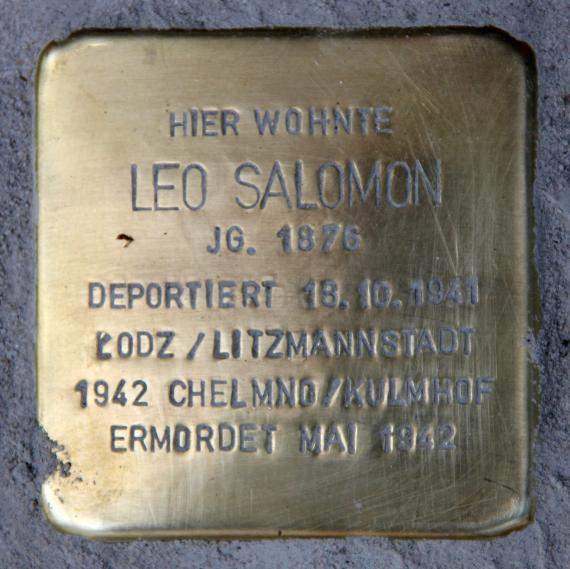 Stolperstein Boxhagener Str 28 (Frhai) Leo Salomon