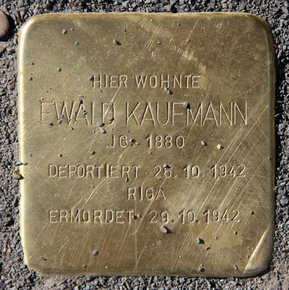 Stolperstein Boxhagener Str 50 (Frhai) Ewald Kaufmann