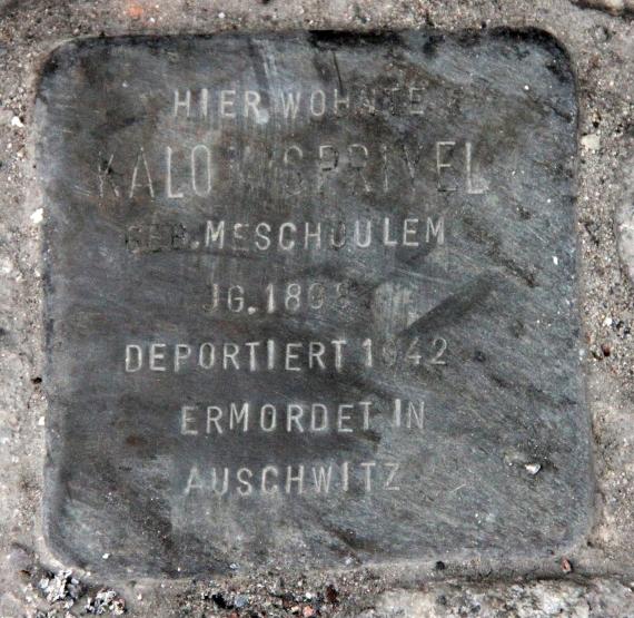 Stumbling Stone Brückenstr 13 (center) Kalon Spriyel